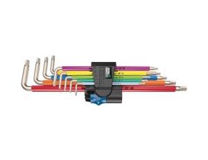 Wera - 3967/9 TX SXL Multicolour HF Stainless 1 Zestaw kluczy trzpieniowych z funkcją przytrzymywania, ze stali nierdzewnej, 9 części - 05022689001 op.= 10 szt.