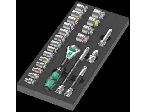 Wera - Wkładka piankowa 9721 Zyklop 3/8' 8000 B, Set 1, 23 części - 05150111001