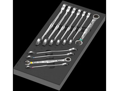 Wera - Wkładka piankowa 9730 zestaw kluczy Joker 6000, Set 1, 11 części - 05150120001