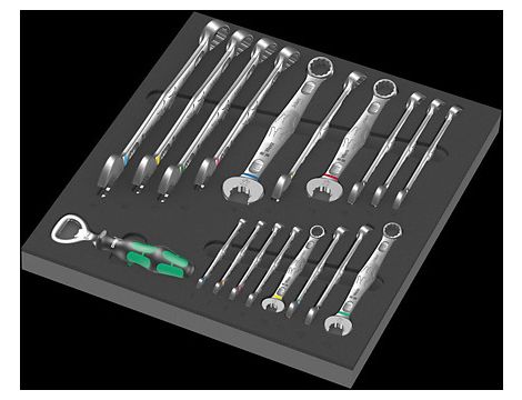 Wera - Wkładka piankowa 9731 zestaw kluczy 6003 Joker, Set 1, 19 części - 05150121001