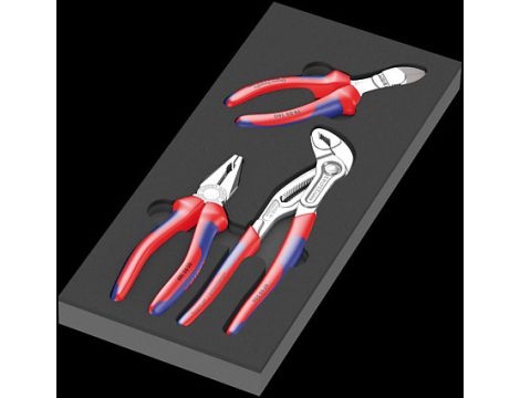 Wera - Wkładka piankowa 9780 ze szczypcami KNIPEX, Set 1, 3 części - 05150180001