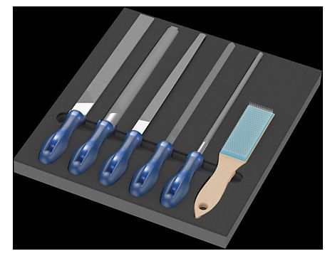 Wera - Wkładka piankowa 9783 z pilnikami PFERD, Set 1, 6 części - 05150183001