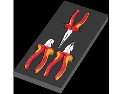 Wera - Wkładka piankowa 9784, zestaw szczypiec KNIPEX, Set VDE 1, 3 części - 05150184001