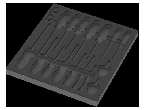 Wera - Wkładka piankowa 9810 z wkrętakami Set 1, pusta - 05137310001