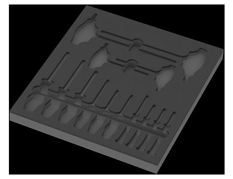 Wera - Wkładka piankowa 9812 z wkrętakami do śrub i wkrętów TORX® z funkcją przytrzymywania, Set 1, pusta - 05137312001