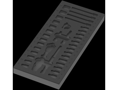 Wera - Wkładka piankowa 9820 Zyklop 1/4' 8000 A, Set 1, pusta - 05137320001