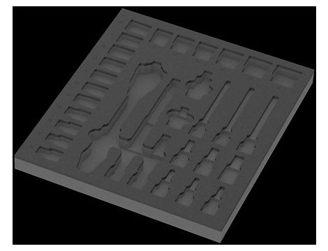 Wera - Wkładka piankowa 9822 Zyklop 1/2' 8000 C, Set 1, pusta - 05137322001