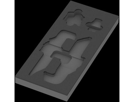 Wera - Wkładka piankowa 9840 z kluczami trzpieniowymi, Set 1, pusta - 05137340001