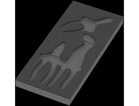 Wera - Wkładka piankowa 9880 ze szczypcami KNIPEX, Set 1, pusta - 05137380001