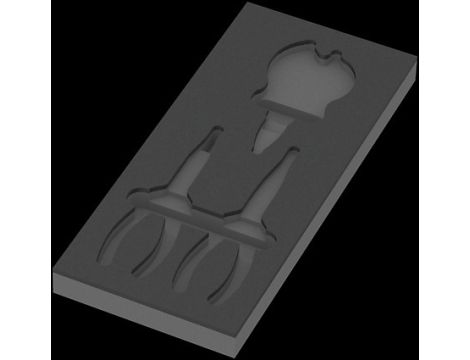 Wera - Wkładka piankowa 9881 ze szczypcami KNIPEX, Set 2, pusta - 05137381001