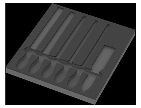 Wera - Wkładka piankowa 9883 z pilnikami PFERD, Set 1, pusta - 05137383001