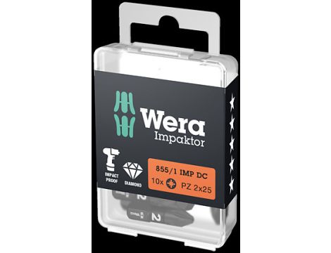 Wera - Bity Impaktor 855/1 IMP DC PZ DIY - 05057620001 op.= 10 szt.