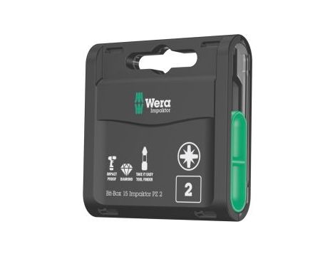 Wera - Bit-Box 15 Impaktor PZ, 15 części - 05057763001 op.= 10 szt.