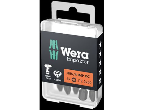 Wera - Bity Impaktor 855/4 IMP DC PZ DIY - 05057661001
