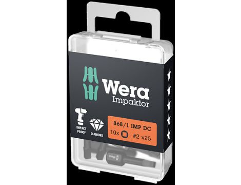 Wera - Bity Impaktor do śrub z gniazdem czworokątnym 868/1 IMP DC DIY - 05057631001