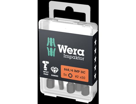 Wera - Bity Impaktor do śrub z gniazdem czworokątnym 868/4 IMP DC DIY - 05057671001