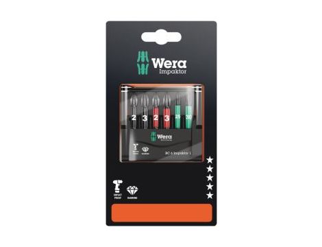 Wera - Bit-Check 6 Impaktor 1 SB, na blistrze, 6 części - 05073890001
