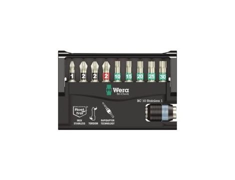 Wera - Bit-Check 10 Stainless 1 SB, na blistrze, 10 części - 05073630001