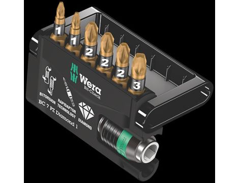 Wera - Bit-Check 7 PZ Diamond 1, 7 części - 05057412001