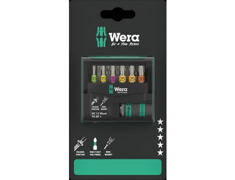 Wera - Bit-Check 12 Wood TX HF 1 SB, 12 części - 05073641001