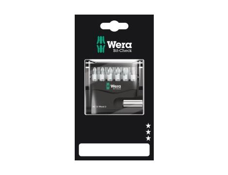 Wera - Zestaw Bit-Check 12 Wood 2 SB, 12 części - 05136391001