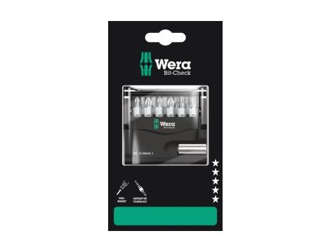 Wera - Zestaw Bit-Check 12 Metal 1 SB, 12 części - 05136393001
