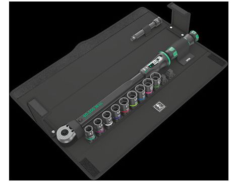 Wera - Klucz dynamometryczny Click-Torque C 3 Set 2 do wykonywania połączeń śrubowych w betonie, 40-200 Nm, 11 części - 05075681001