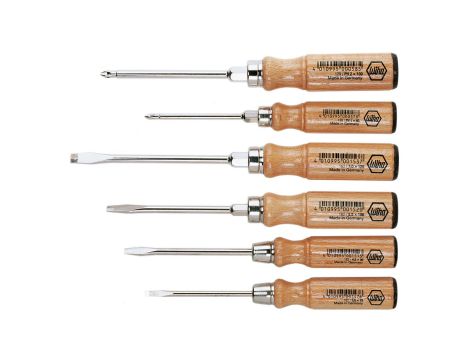 Wiha - wkrętak dla stolarzy zestaw płaski, Pozidriv 6-cz.  - 07150