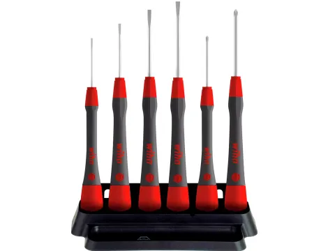 Wiha - wkrętak precyzyjny zestaw PicoFinish® płaski, Phillips, 6-cz. z podstawką  - 42990