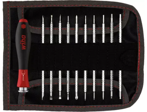 Wiha - wkrętak z trzonami wymiennym, dwustronnymi zestaw SYSTEM 4 mieszany 11-cz.  - 00610
