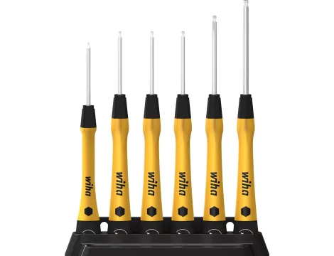Wiha - zestaw wkrętaków precyzyjnych PicoFinish® ESD TORX® IP 6-cz. z uchwytem  - 43708