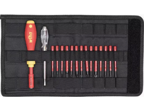 Wiha - zestaw wkrętaków slimVario®, slimBit mieszany, 16-cz. w torbie  - 36068