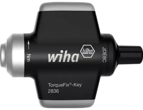 Wiha - wkrętak dynamometryczny z rękojeścią w kształcie klucza TorqueFix® Key z ustawionym na stałe momentem dokręcania  0,9 Nm, 4 mm - 38618