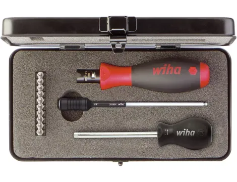 Wiha - wkrętak dynamometryczny TorgueVario-S electric w zestawie TORX®, TORX PLUS® 13-cz. z regulowanym momentem dokręcania w kasecie  0,8-5,0 Nm - 34614