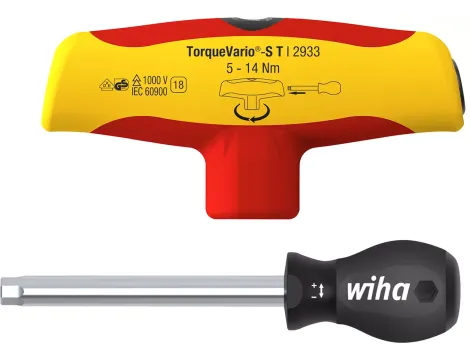 Wiha - wkrętak dynamometryczny z rękojeścią T TorqueVario®-S T electric z regulowanym momentem dokręcania  5-14 Nm, +/- 6% - 43177