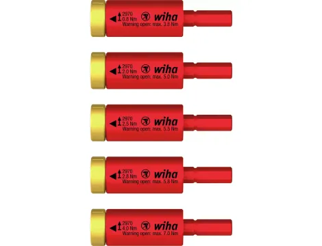 Wiha - zestaw adapterów dynamometrycznych easyTorque electric slimBit i uchwytem SlimVario, 5-cz. w opakowaniu blistrowym  - 41479