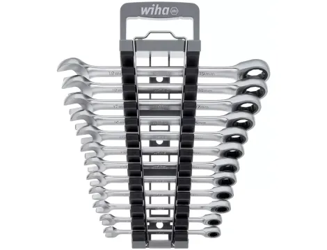 Wiha - Zestaw kluczy płasko-oczkowych z grzechotką 13-cz - 44665