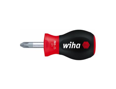 Wiha - zestaw wkrętaków SoftFinish Phillips z krótkim trzonem okrągłym, Stubby  PH3 x 25 mm - 26970