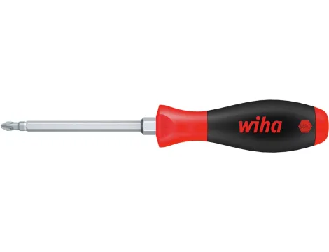 Wiha - wkrętak SoftFinish Pozidriv z trzonem sześciokątnym i nasadką sześciokątną  PZ2 x 100 mm - 00777
