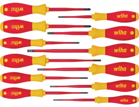 Wiha - zestaw wkrętaków SoftFinish electric slimFix mieszany 12-cz.  - 41003