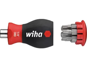Wiha - magnetyczny wkrętak z magazynkiem bitów TORX® z 6 bitami, Stubby, 1/4