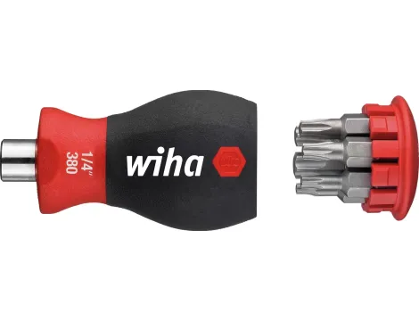 Wiha - magnetyczny wkrętak z magazynkiem bitów TORX® z 6 bitami, Stubby, 1/4"  - 10383