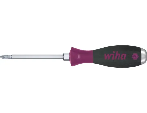 Wiha - wkrętak MicroFinish Phillips z trzonem sześciokątnym na calej długości i masywnym kołpakiem stalowym  PH2 x 100 mm - 29150