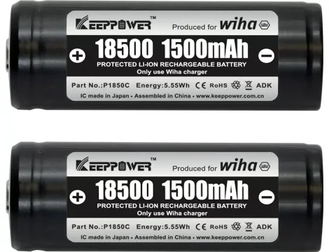 Wiha - zestaw akumulatorów 18500 Li-Ion 2 szt. w skrzynce  - 41914
