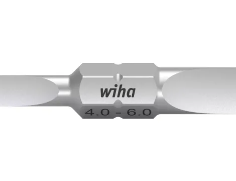 Wiha - zestaw podwójnych bitów 10 szt - płaski 4,0mm x płaski 2: 6,0mm, Długość bitu: 30mm  - 43858