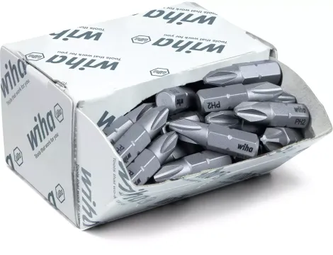 Wiha - zestaw bitów Standard 25 mm Phillips  50-cz. 1/4" w dużym opakowaniu  - 08048