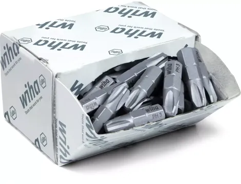 Wiha - zestaw bitów Standard 25 mm Phillips  50-cz. 1/4" w dużym opakowaniu  - 08049