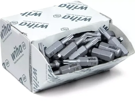 Wiha - zestaw bitów Standard 25 mm TORX®  50-cz. 1/4" w dużym opakowaniu  - 08066