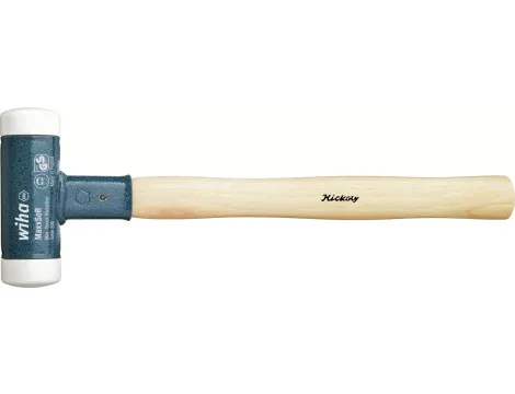 Wiha - młotek z miękkim obuchem bezodrzutowy, bardzo twardy z trzonem z drewna hikory  30 mm - 39008