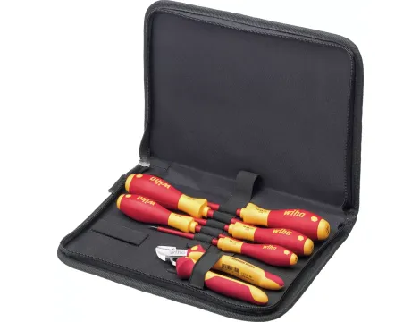 Wiha - zestaw narzędzi dla elektryków wkrętaki, szczypce do cięcia bocznego, 6-cz. w torbie  - 33969